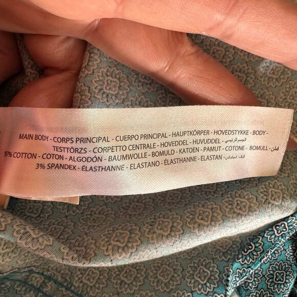 Ariat Men’s Button Up Collared Long Sleeve Cotton Shirt Stretch Blue Size Large - Picture 2 of 7